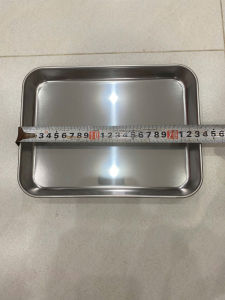 Khay Mâm Cạn Chữ Nhật Inox 304 Xịn Size 17x23cm