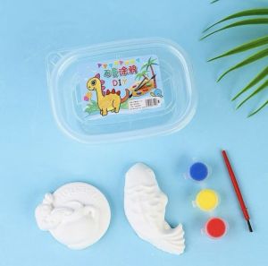 Cartoon coloring plaster doll blank childrens favorite painting handmade diy educational toy gift graffiti painting