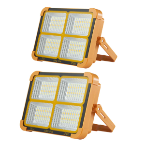 โคมไฟฟลัดไลท์พลังงานแสงอาทิตย์แบบพกพาโคมไฟตั้งแคมป์แบบชาร์จไฟได้ใช้ชาร์จพลังงานแสงอาทิตย์ใช้งานง่ายไฟฉุกเฉิน