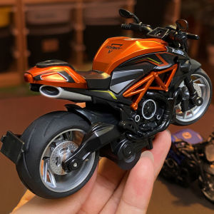 Kawasaki Motorcycle Model Childrens Inertial Toy Car Boy Baby Sound Light Car Model Puzzle Shock-resistant Car