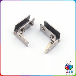 AIK บานพับประตูกระจก ฮาร์ดแวร์เฟอร์นิเจอร์ บานพับกระจกประตูเดียว Cabinets Glass Door Hinges