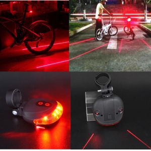 V2 Lampu Laser Belakang Sepeda - Lampu Sepeda Laser Garis Line LED Bicycle Lighting