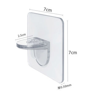 10pcs Factory Bathroom Strong Adhesive/Hook/Wholesale Seamless Transparent Hook/Nail-Free Sticker/Magic Sticky Hook-Suitable for all types of furniture/walls