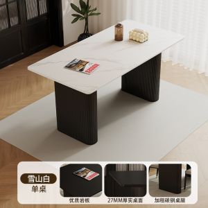 CraftedLiving SG- Stone-effect dining table and chair set – Italian-style modern minimalist dining set for small homes