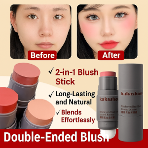 [One Dab Three Uses] Poke Blush Stick Blush Stick Cream Blusher Blendable Waterproof Long-Lasting Lip Cheek Eye Multi-Use Stick