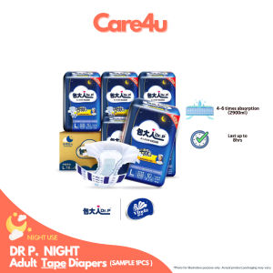 Dr P Night Adult Diapers Tape Sample M/L/XL