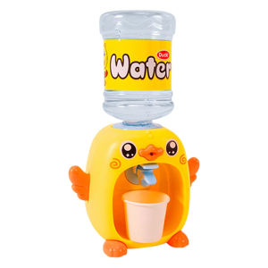 Yellow Duck Mini Electric Water Dispenser Toy with Light and Sound for Kids