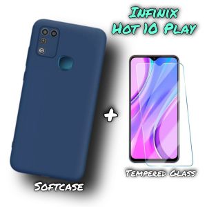 PROMO Case INFINIX HOT 11 PLAY / INFINIX HOT 10 PLAY Terbaru Soft Case  Premium Matte Soft Casing Anti Fingerprint FREE Teempered Glass Pelindung Layar Clear