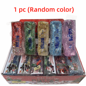 OOC Wet Texture Butter Stick Squishy Toy Glitter Slow Rising Butter Stick Squeeze Toy Sensory Toy Super Soft Fidget Toy Christmas