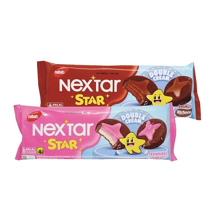 Nabati Nextar STAR - Double Cream Chocolate Biscuit - 1 SACHET | Lazada ...