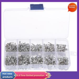 Graceful 320Pcs Box 10 In 1 Terminals Non-Insulated Ring Fork U-type Brass Terminals kit