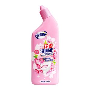 Laoguanjia Floral Fragrant Toilet Liquids Cleaner Gentle Foam Urine Stain Odor Removal 500ML老管家 花香洁厕液