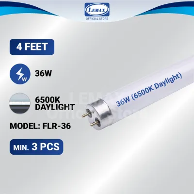 LEMAX [WHOLESALE] T8 36W Fluorescent Light (4FT/4 Kaki) Tube Casing 6500K Complete Set Ceiling Light Kalimantang Mentol