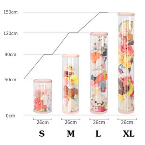 Doll Storage Bucket Transparent Cylindrical Durable Large-capacity Rotatable Kids Doll Storage Box