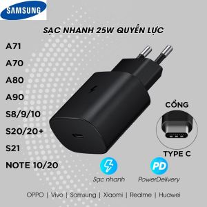 Bộ Sạc Nhanh 25W  PD Type C Dùng Cho Các Dòng Máy Điện Thoại ( SIÊU NHANH )