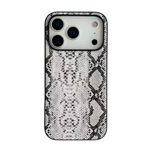 For iPhone 17 16 15 14 13 12 11 Pro Max Plus 17Air 16E 17Pro Leather Case Crocodile Carbon Fiber Saffiano Lichi Leopard Pattern
