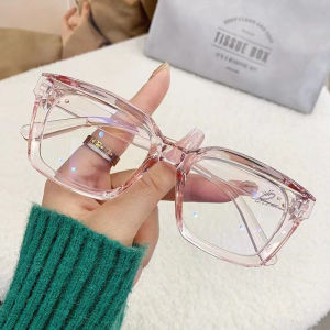 C.three Trendy Square Frame Glasses Ultra Light Glasses Women Ins Transparent Frame Optical Glasses