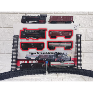 CWVS TRAIN TOY RAIL KING CLASSIC VINTAGE TRAIN WITH LIGHT AND SOUND TOY FOR KIDS AND CHILDREN
