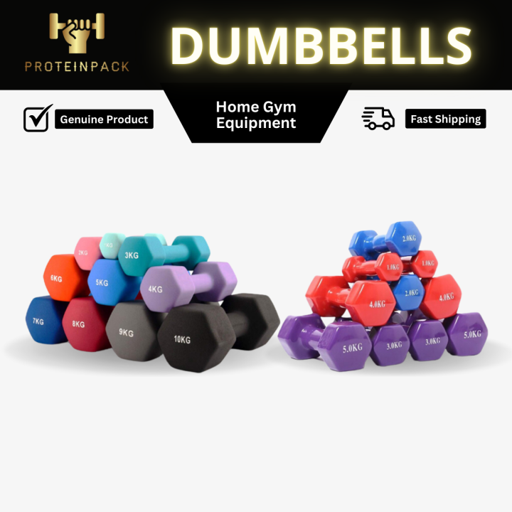 Vinyl Neoprene Coated Dumbbell for Home Gym Workouts Strength