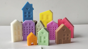 House Silicone Molds 10 Cavities Cabin Shape Silicone Molds for Epoxy Resin Soap Chocolate Home Decoration