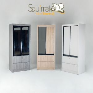 Squirrel Economic Small Wardrobe with Hidden Storage / Almari Baju Kecil