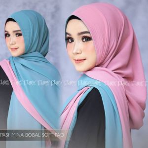 Pashmina ceruty baby doll Bobal Soft Pad / Krudung Syari / jilbab pet antem / hijab