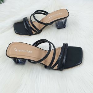 sandal heels wanita hak kaca 5 cm RAINBOW
