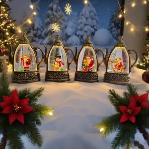 Đèn lồng trang trí Noel hình ông già Noel dễ thương.