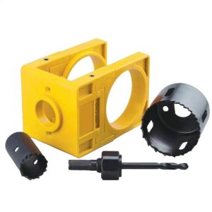 Door Lock Installation Kit Door Hole Drilling Kit for Wooden Door with Guide Template Knob Fitting Tool 木门锁开孔器