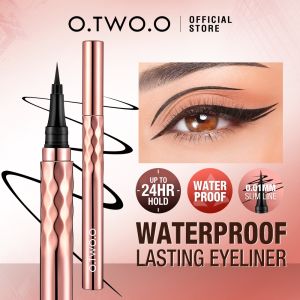 O.TWO.O Gold Embroidery Eyeliner Pen Waterproof Long Lasting Classic Black Easy To Wear Eye Makeup