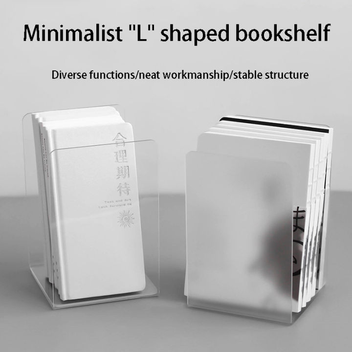 Stylish Book Rack Bookends Bookshelf Transparent Bookshelf Picture Book ...