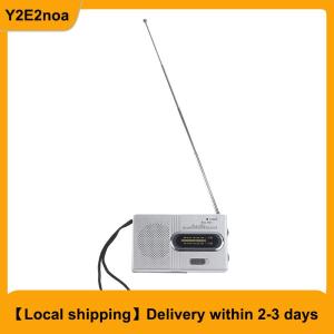 【Local shipping】 Portable Mini Radio Handheld AM FM Music Player Speaker Outdoor Stereo Radio with Telescopic Antenna