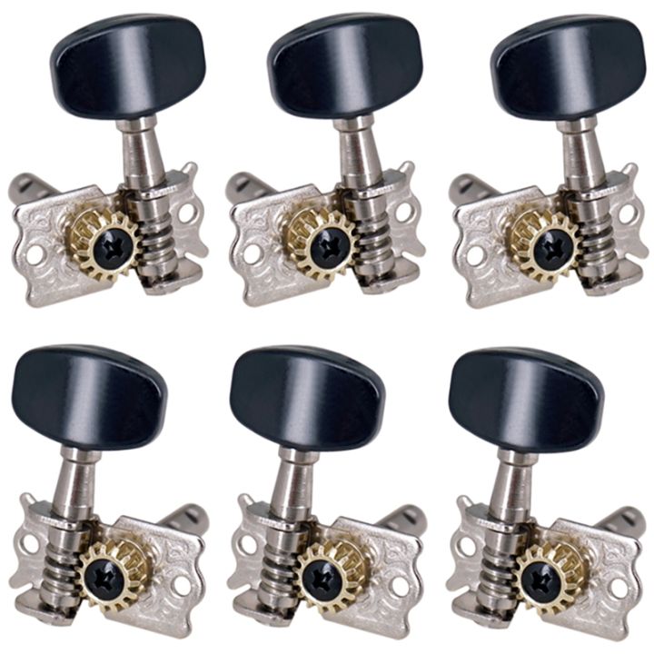 6Pcs 3R3L Guitar Tuning Pegs Open Machine Heads Acoustic Folk Guitar ...