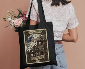 Túi tote Dark Academy túi tote dành cho những người yêu sách túi tote in hình bài Tarot dành cho những người yêu thích văn học túi tote dành cho những người đam mê sách túi tote dành cho những người yêu thích văn học Dark Academy quà tặng cho giáo v