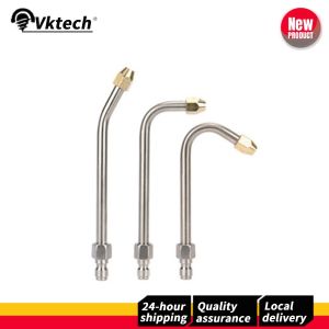 【Vktech】 Universal 3-Piece Stainless Steel Pressure Washer Extension Lance Set for Car Undercarriage and Gutter Cleaning Quick Connect