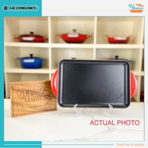 Le Creuset Authentic Cast Iron Rectangular Griddle 32cm (Cerise) MADE IN FRANCE ORIGINAL