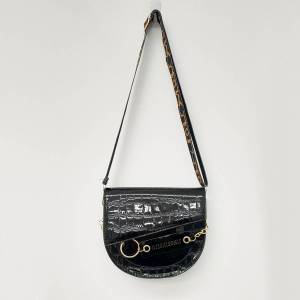 🌟 Womens Wide Shoulder Strap Saddle Bag Fashion Chain Trendy Sling Bag 菱格马鞍包女性时尚纯色单肩包新款个性潮流链条包手提斜挎包