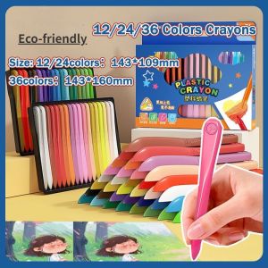 12/24/36 Colors Crayons Painting Safe Non-Toxic Not Dirty Hand Drawing Art Supplier Coloring Set