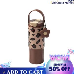 【Chinatera】 Simple Straw Insulated Cup 316 Stainless Steel Portable Car Water Bottle Large Capacity Outdoor Drinking Tumbler for Travel Commute Fitness