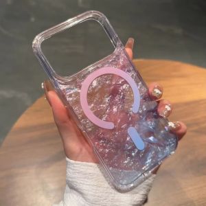 New Gradient Shell Pattern For Magsafe Magnetic Case For iPhone 17E 17 Air 16 15 13 Pro Max Plus 16E Shockproof Clear Hard Cover