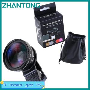 ZHANTONG 2in1 Fisheye Phone Lens 0.45X Wide Angle Zoom Fish Eye Macro Lenses Camera Kits With Clip Lens On The Phone For Smartphone
