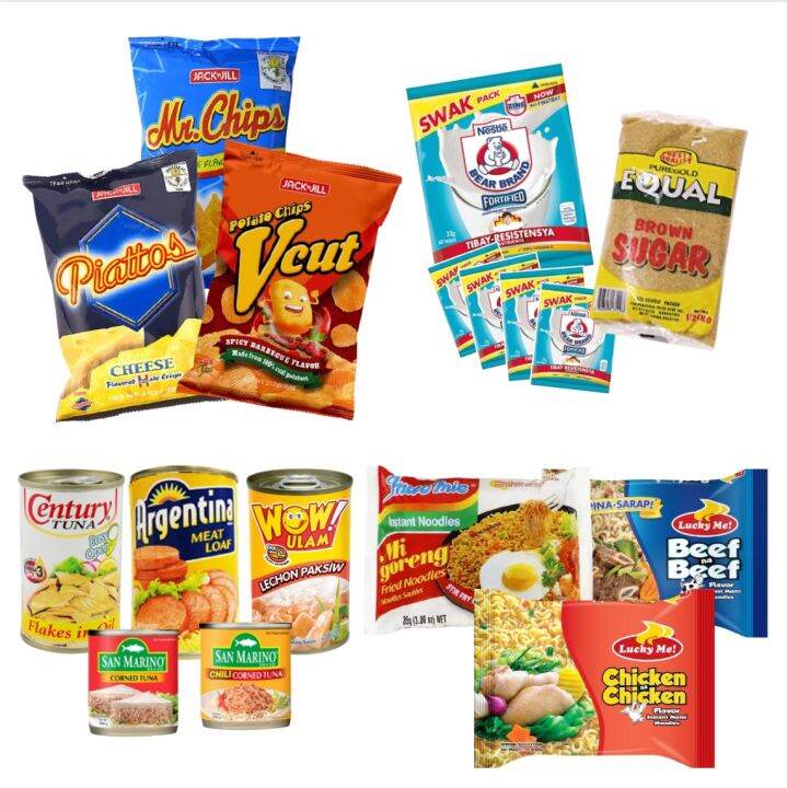 094 Sulit Budget Pack Snacks Canned Goods Noodles Assorted Sugar Milk ...