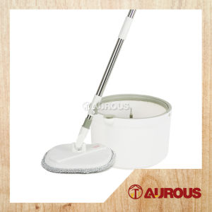 HANDS FREE LAZY DUST MOP SEWAGE SEPARATION CLEAN & DIRTY DESGIN NANO MICROFIBER AUTOMATIC ROTATING SPIN MOP SET WITH BUCKET