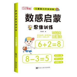 数感启蒙思维训练（全套4册）3-8岁幼儿左右脑智力开发练习册 儿童数学口算题作业本书 Children Whole Brain Early Learning Chinese Exercise Work book Buku WeBuild