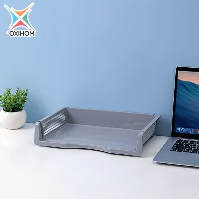 Oxihom Rak Susun Rak Dokumen Kertas Stationary Plastik Stackable Tray