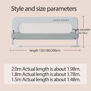 Baby Bed Rail BPA Free Push Button Lock Vertical Lift for Baby