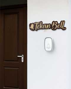 PAPAN TANDA "TEKAN BELL"/TULISAN TEKAN BEL/BEL RUMAH