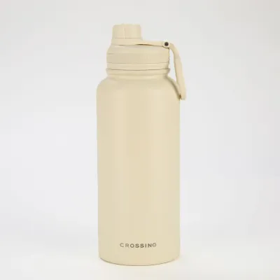 Crossing Urban Ceramic Stainless Steel Insulated Bottle 1000ml | Keep Hot & Cold | Screw Cap Sports with Handle