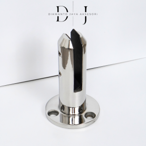 Spigot Bulat Kilap 160 mm Stainless Steel 304 (Pedestal Tiang Railing Kaca) (Kaki Spigote)