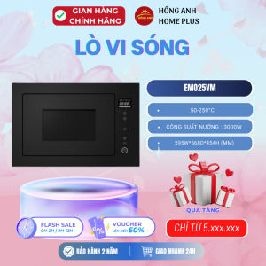 Lò vi sóng Eurogold EMO25VM dung tích 25 lít khoang tráng men cao cấp tích hợp nướng và khí đối lưu
